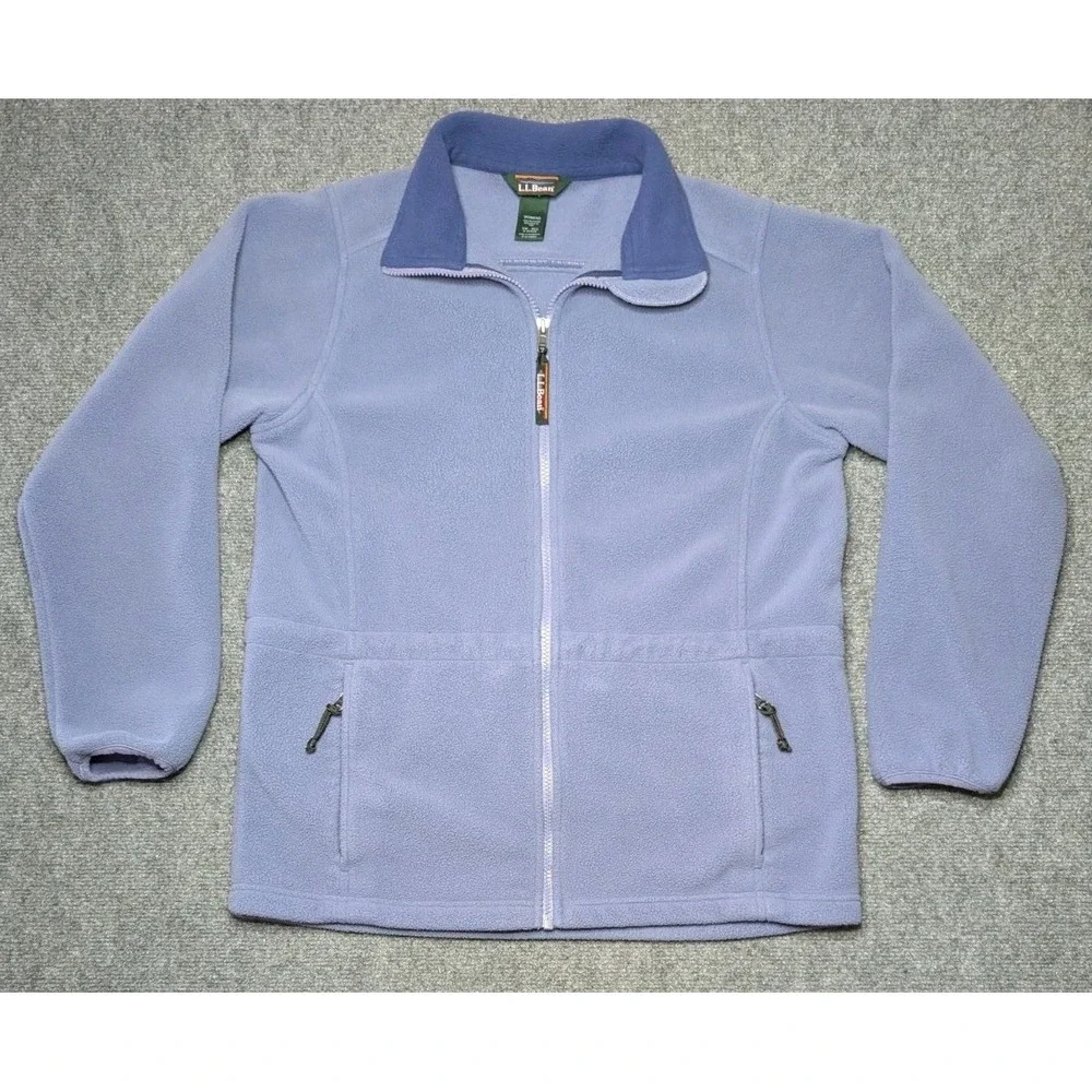 Vintage L.L. Bean Sherpa‎ Full Zip Women's Small Regular Purple 0 WN46 Pockets
